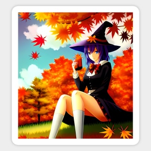 Autumn Witch Sticker